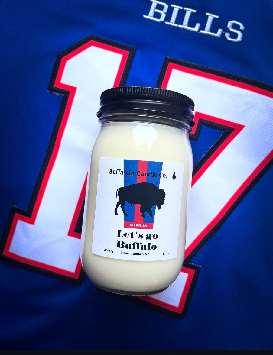 16oz Let’s go Buffalo pure soy candle