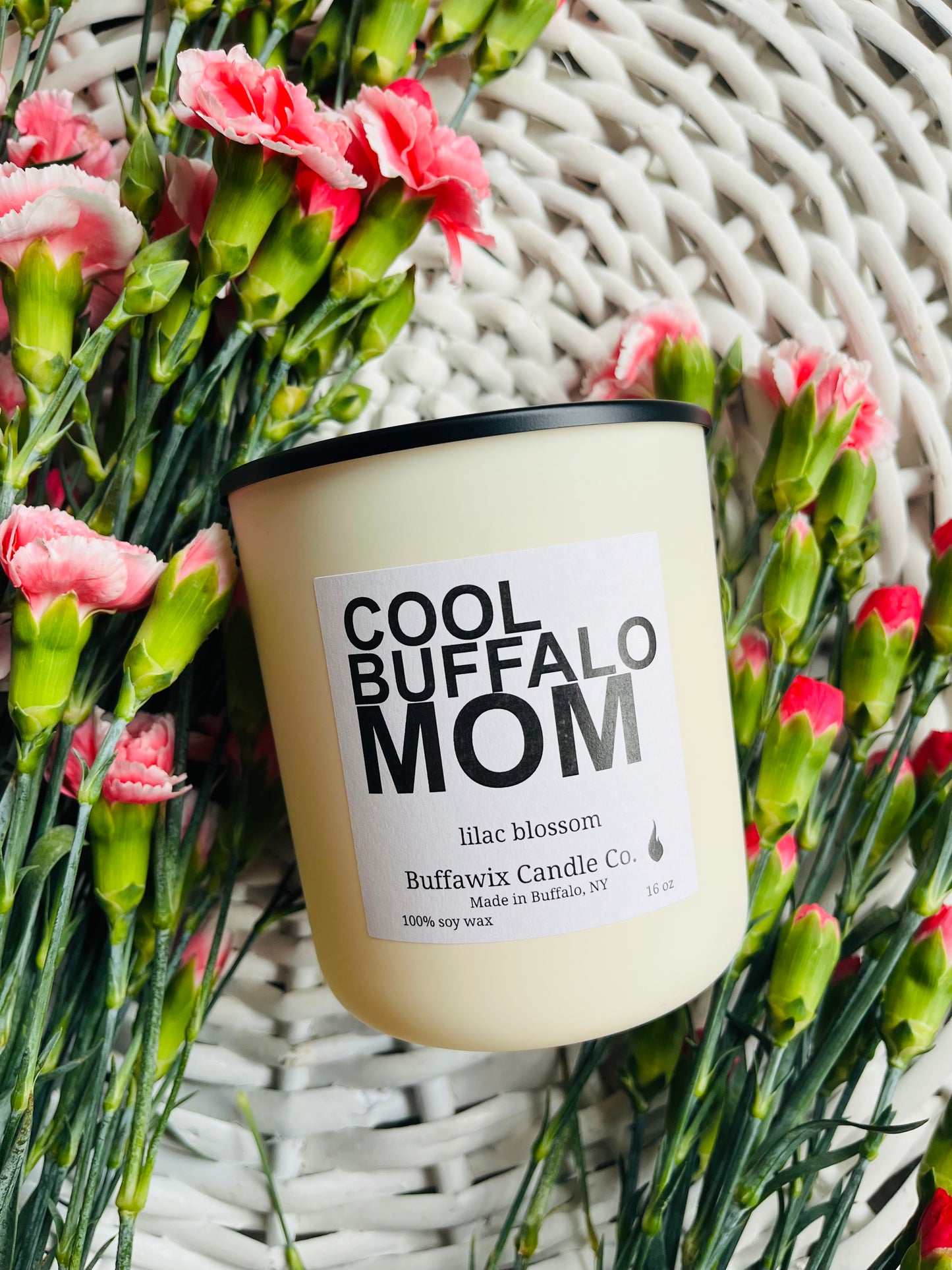 14oz Cool Buffalo Mom lilac blossom pure soy candle
