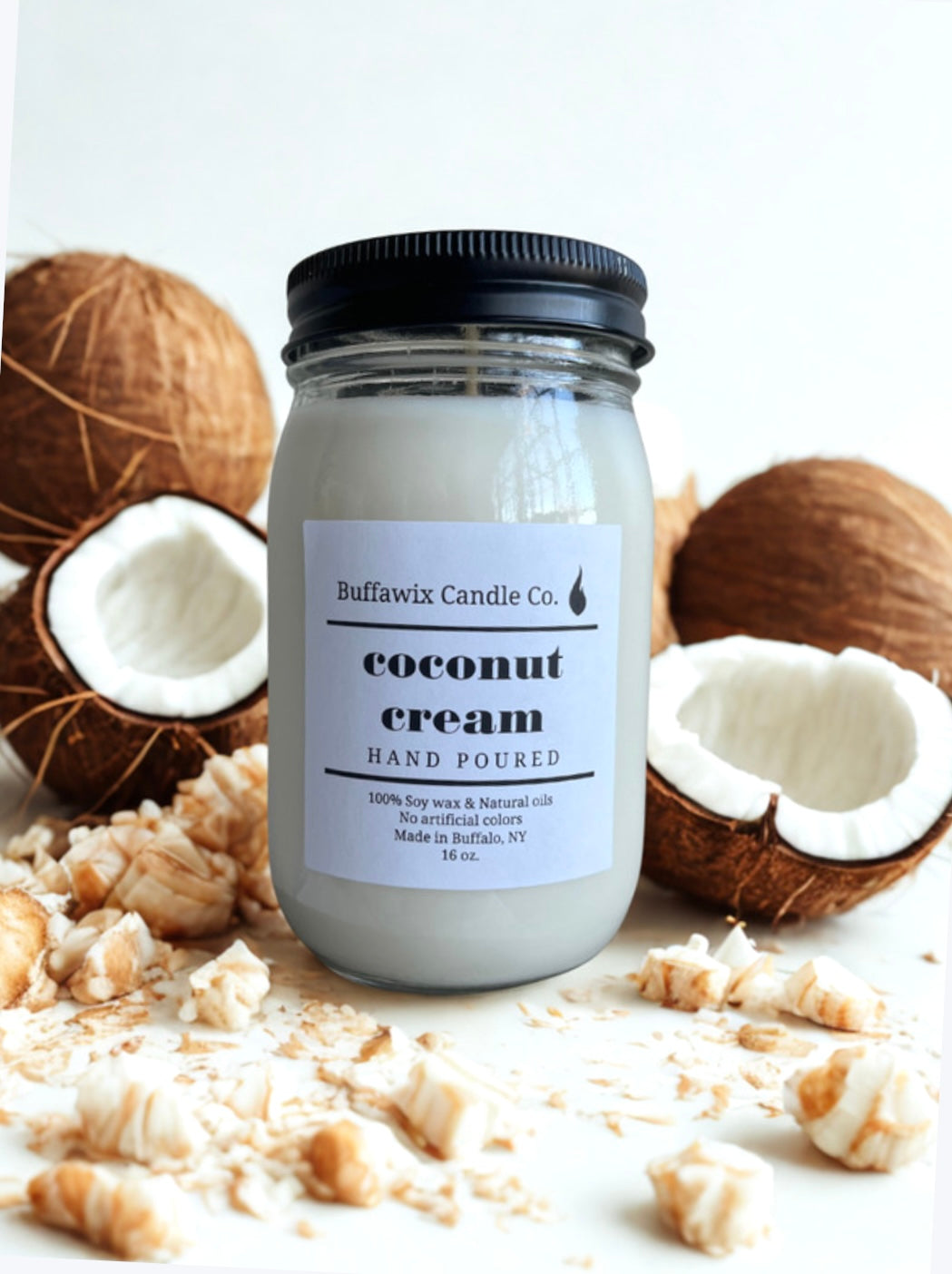16oz coconut creme pure soy candle