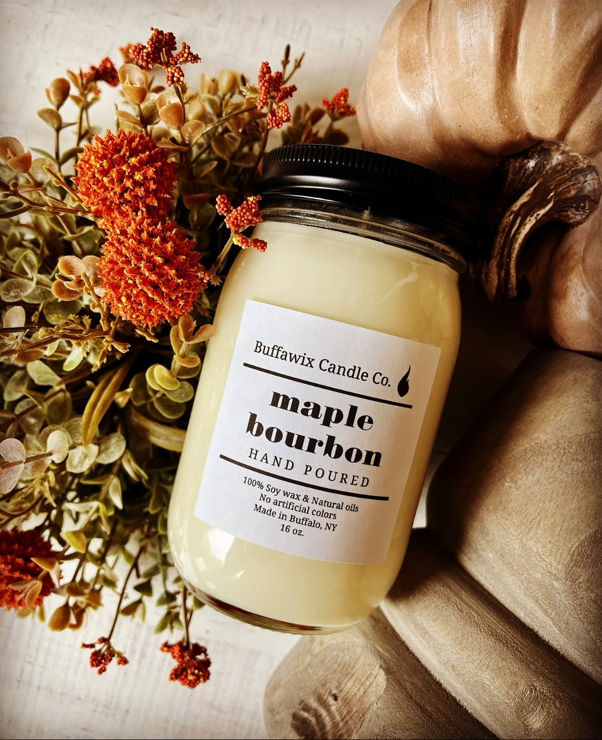 Maple Bourbon 16oz pure soy candle