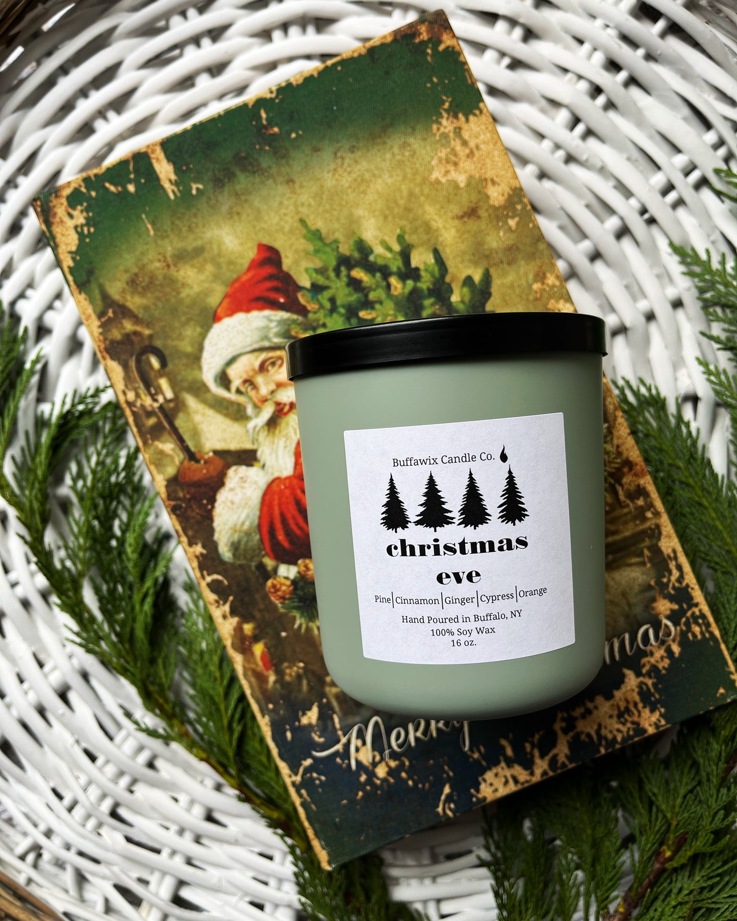 16oz double wick Christmas Eve pure soy candle