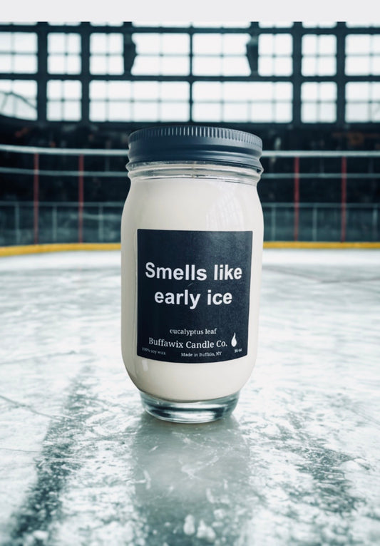 16oz smells like early ice pure soy candle