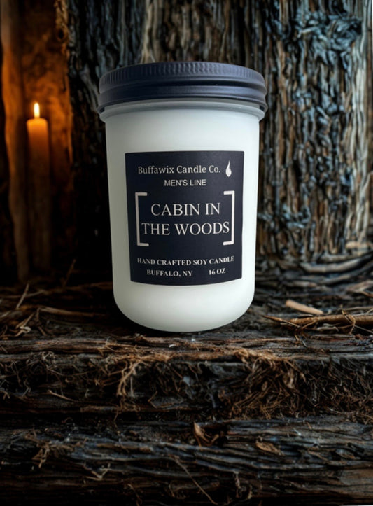 16oz cabin in the woods pure soy candle