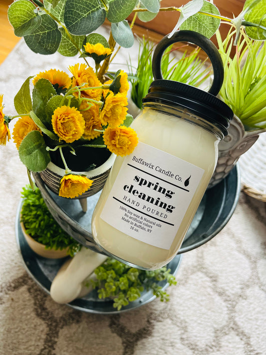 16oz spring cleaning pure soy candle