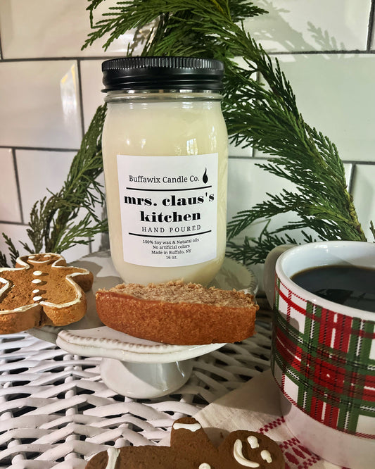 16oz Mrs. Claus’s Kitchen Pure Soy Candle