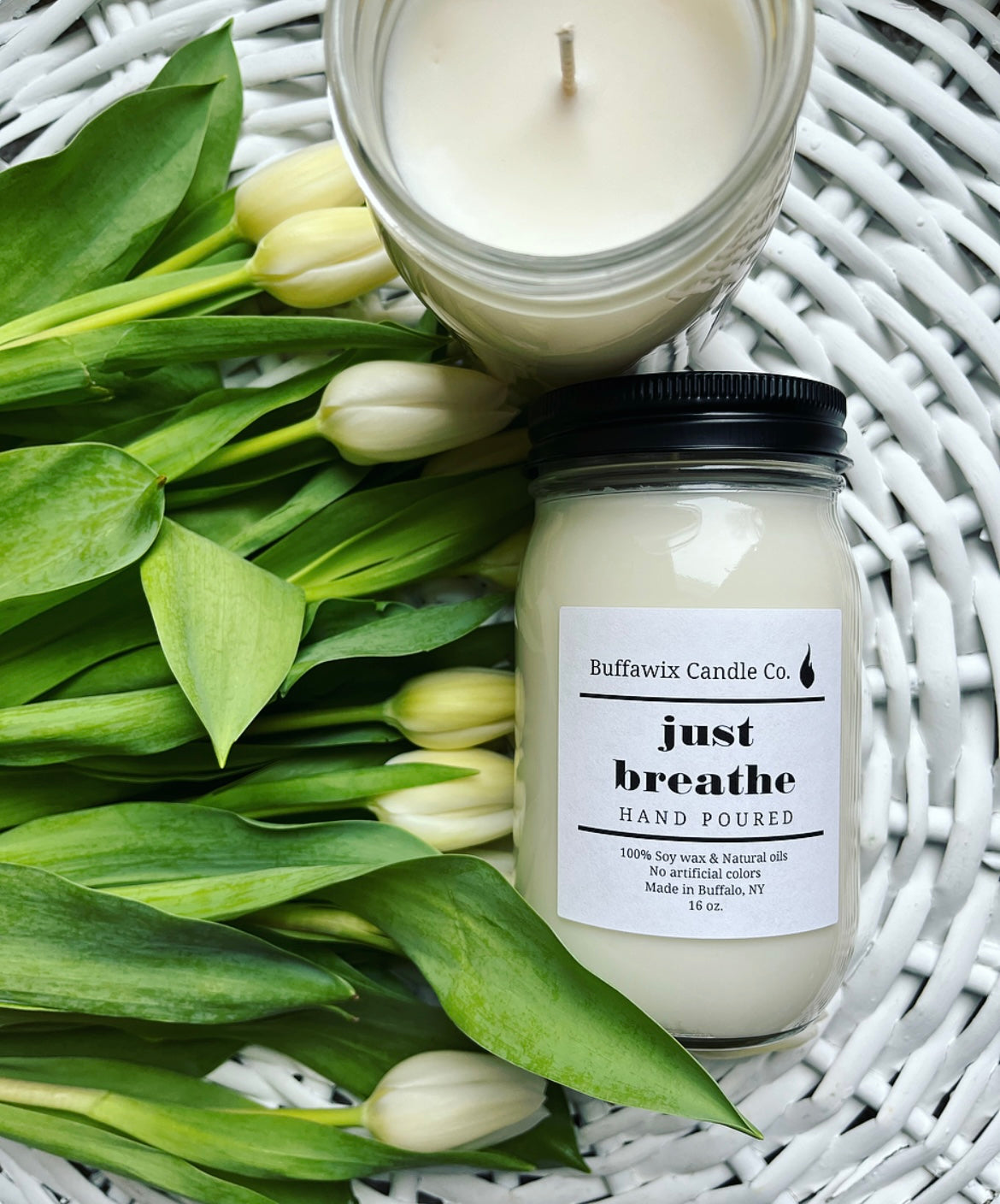 16oz peppermint eucalyptus just breathe pure soy candle – Buffawix ...