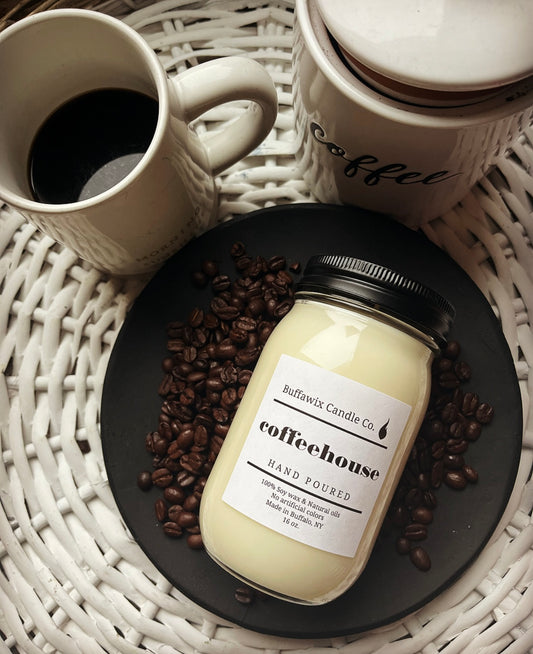 16oz coffeehouse pure soy candle