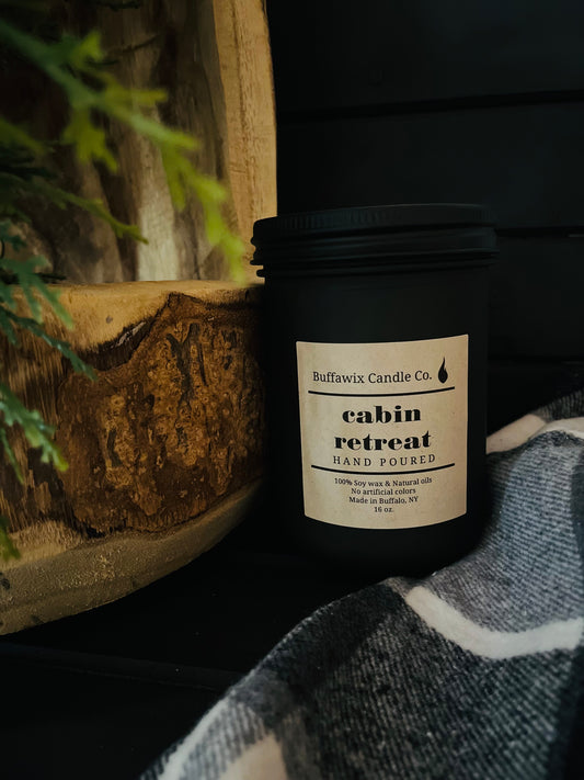 16oz cabin retreat soy candle