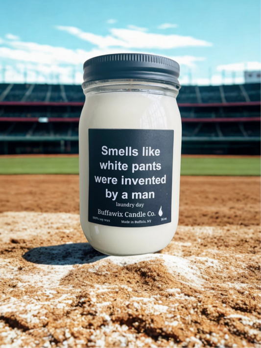 16oz moms against white pants pure soy candle