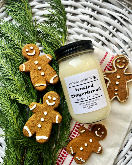 16oz Frosted Gingerbread Pure Soy Candle