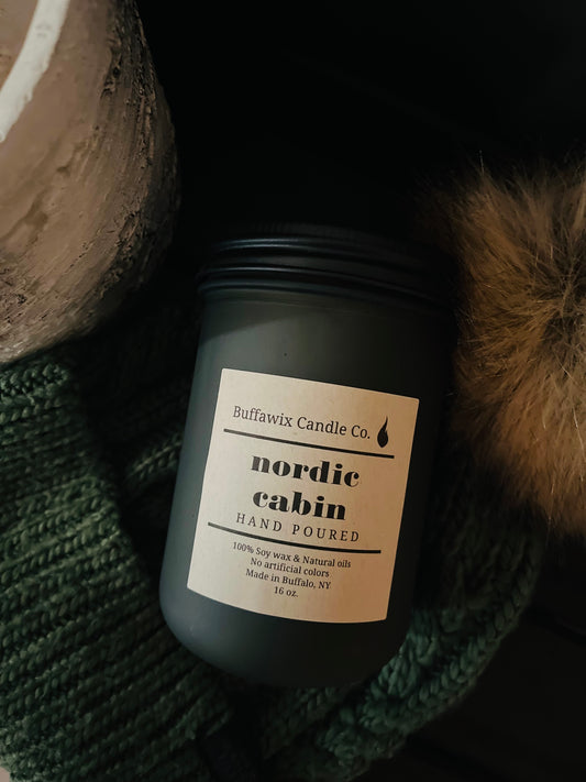16oz Nordic cabin soy candle