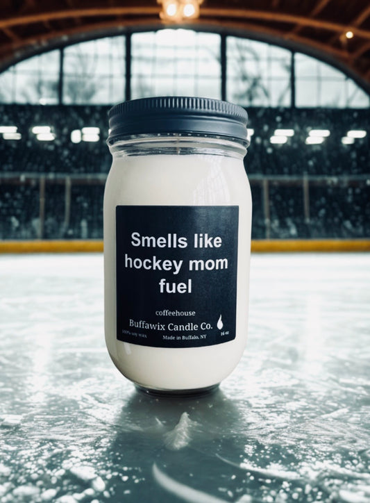 16oz smells like hockey mom fuel pure soy candle