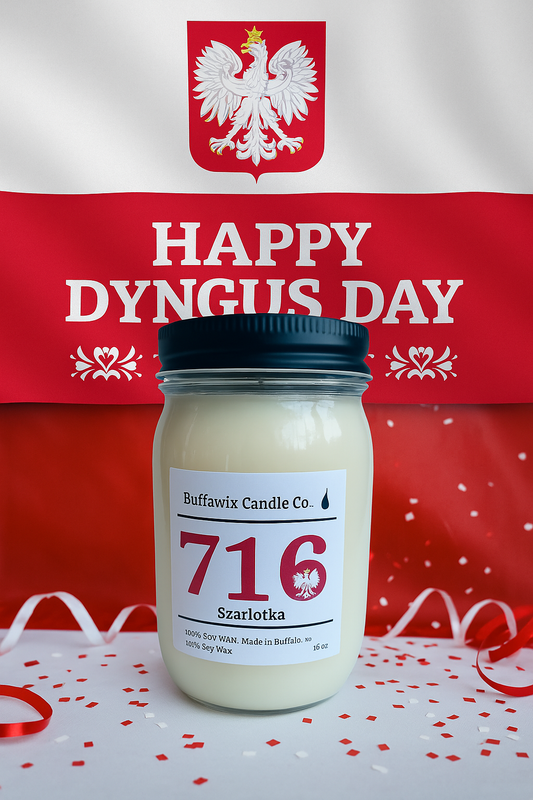 16oz Dyngus day szarlotka pure soy candle