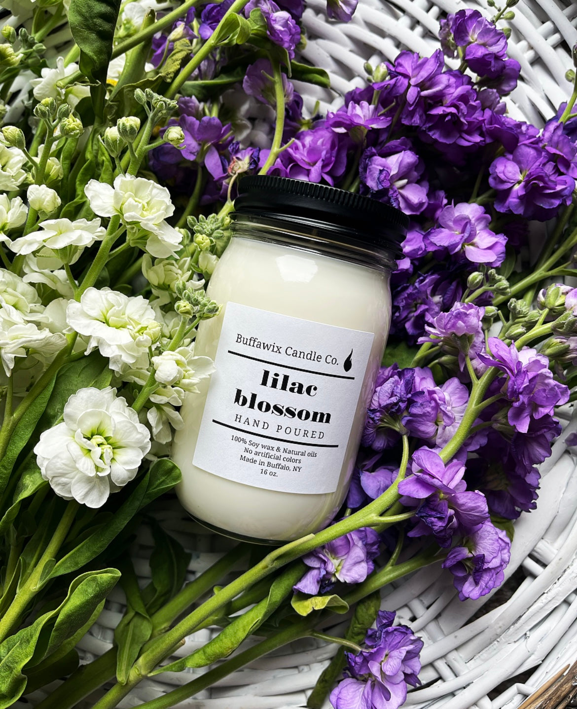 St. John’s fundraiser 16oz lilac blossom pure soy candle