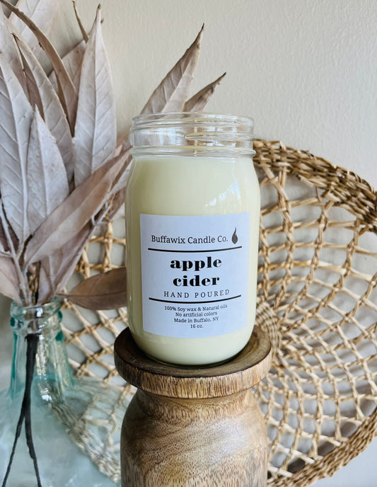 16oz apple cider pure soy candle