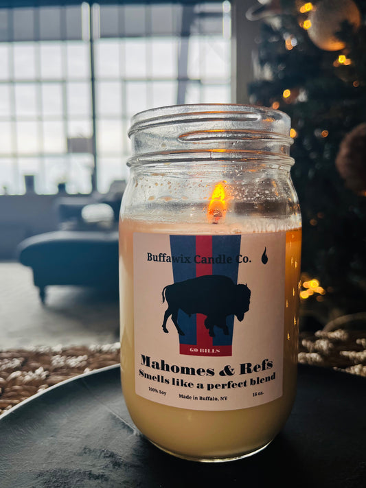 16oz Mahomes/Refs candle