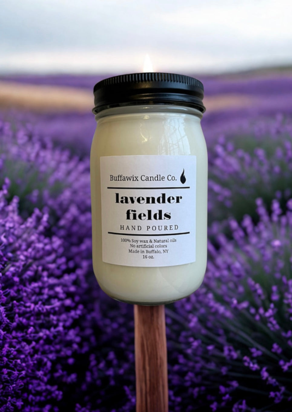 16oz lavender fields pure soy candle