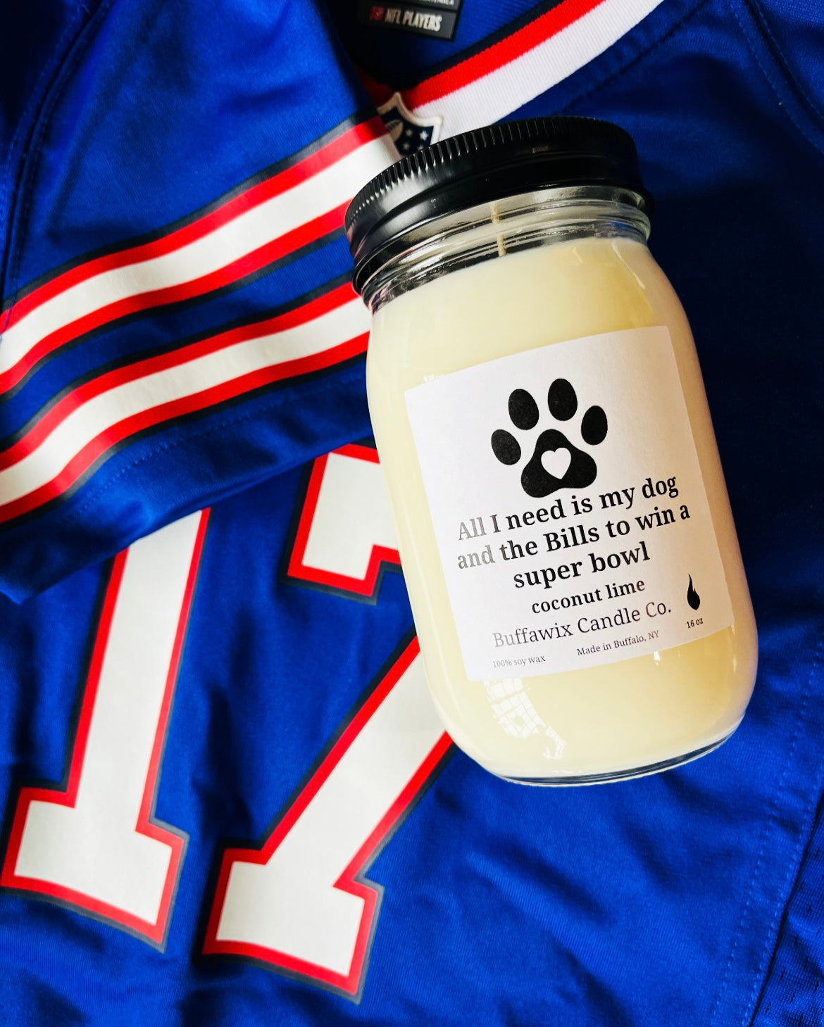 16oz coconut lime Dog/Bills pure soy candle