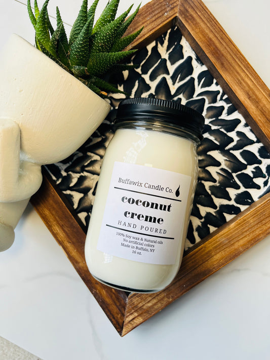 16oz coconut creme pure soy candle