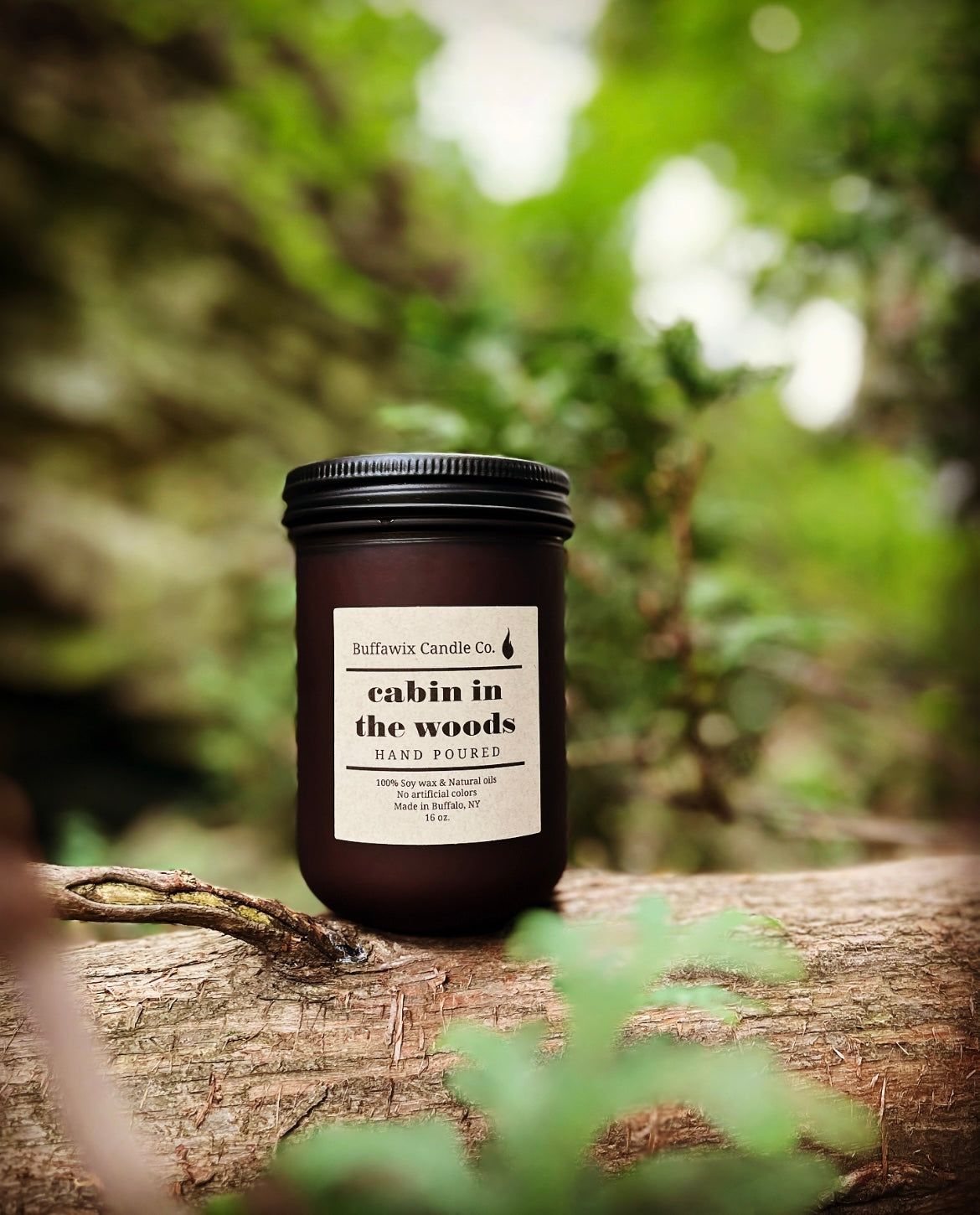 16oz cabin in the woods soy candle