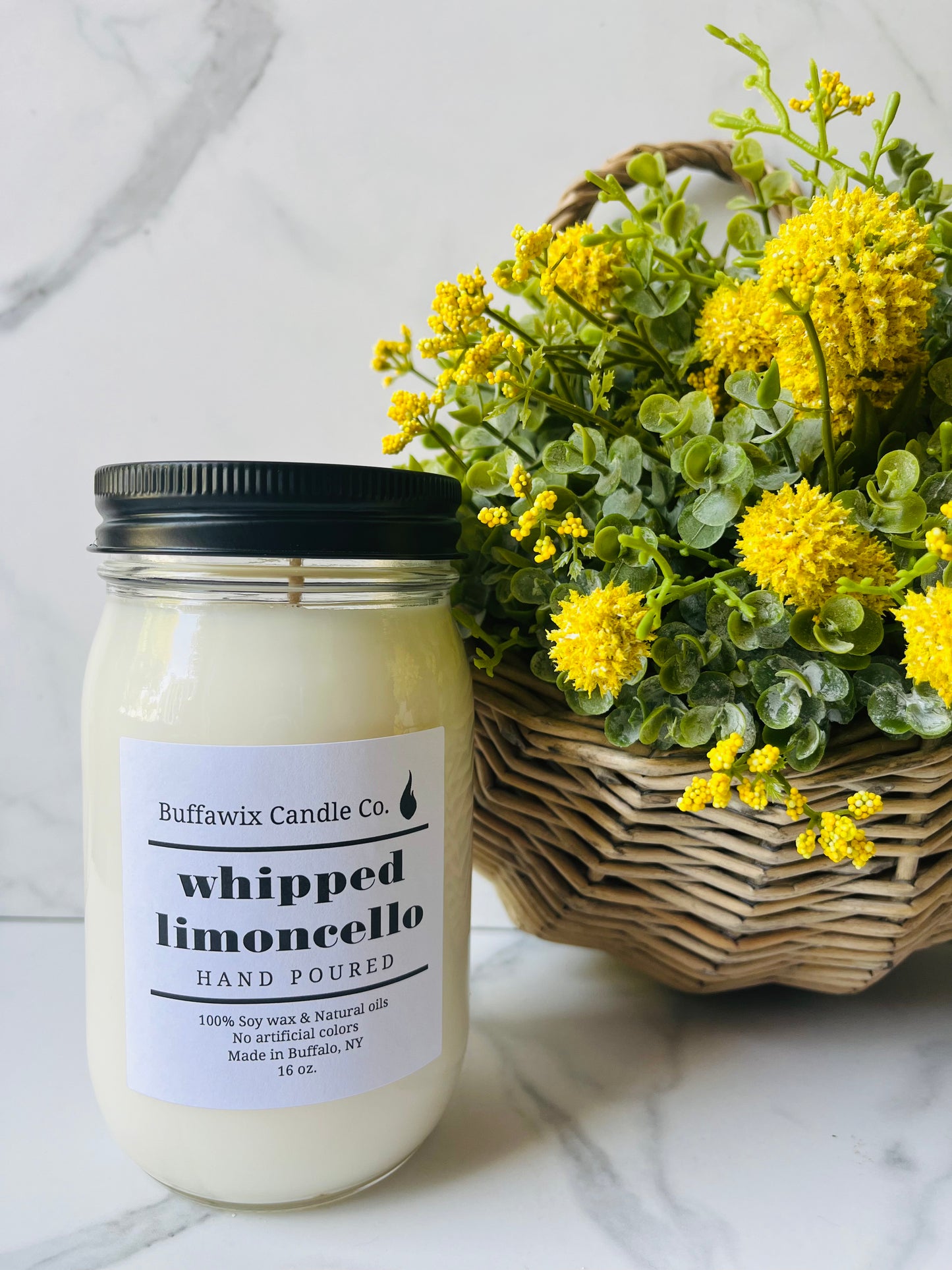 16oz whipped limoncello pure soy candle