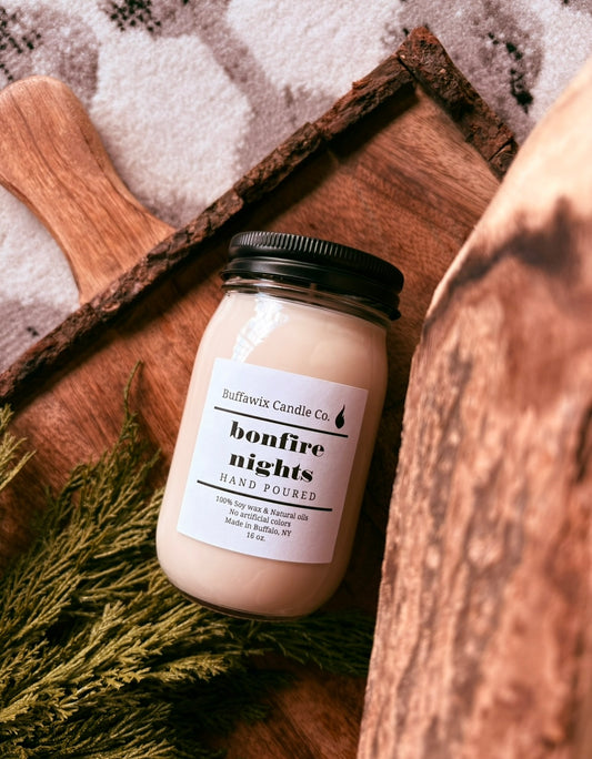 16oz bonfire nights pure soy candle