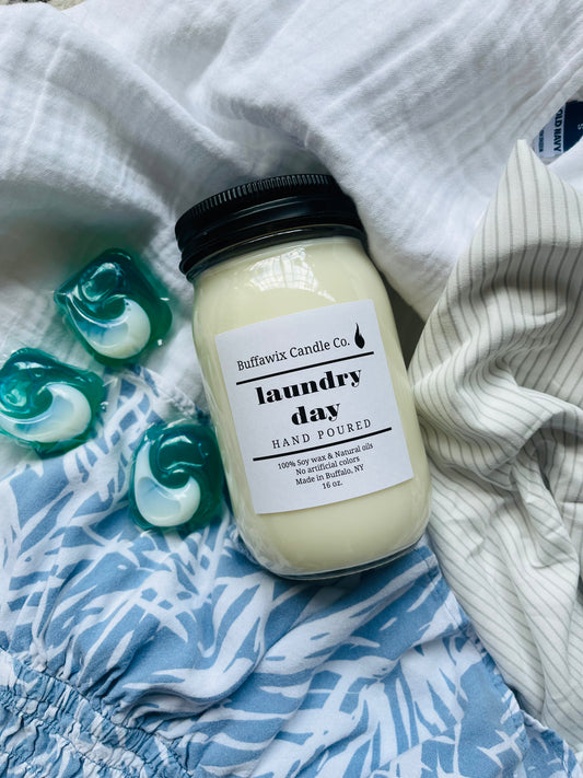 16oz laundry day pure soy candle