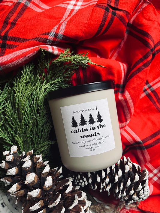 16oz cabin in the woods pure soy candle