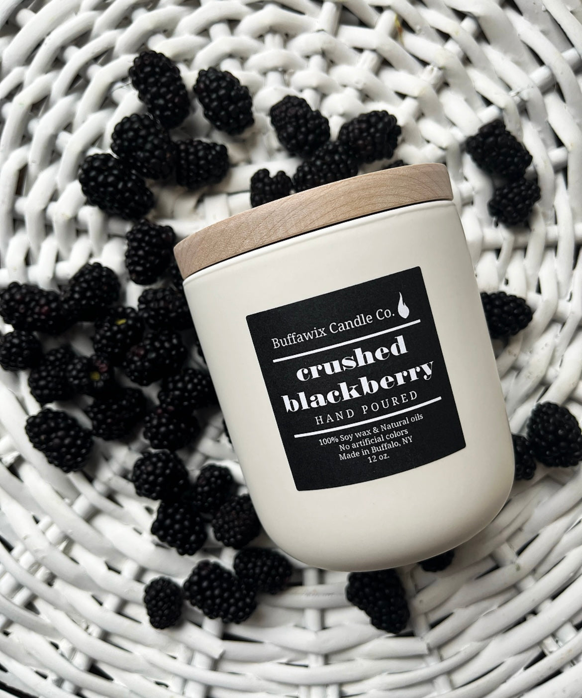 12oz crushed blackberry pure soy candle