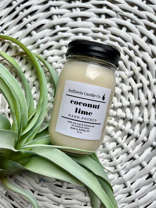 16oz coconut lime pure soy candle