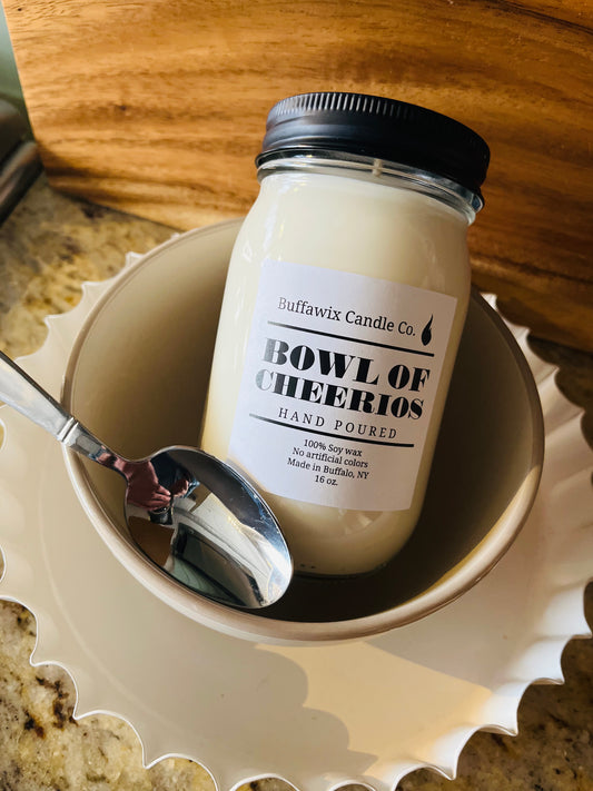 16oz bowl of Cheerios pure soy candle