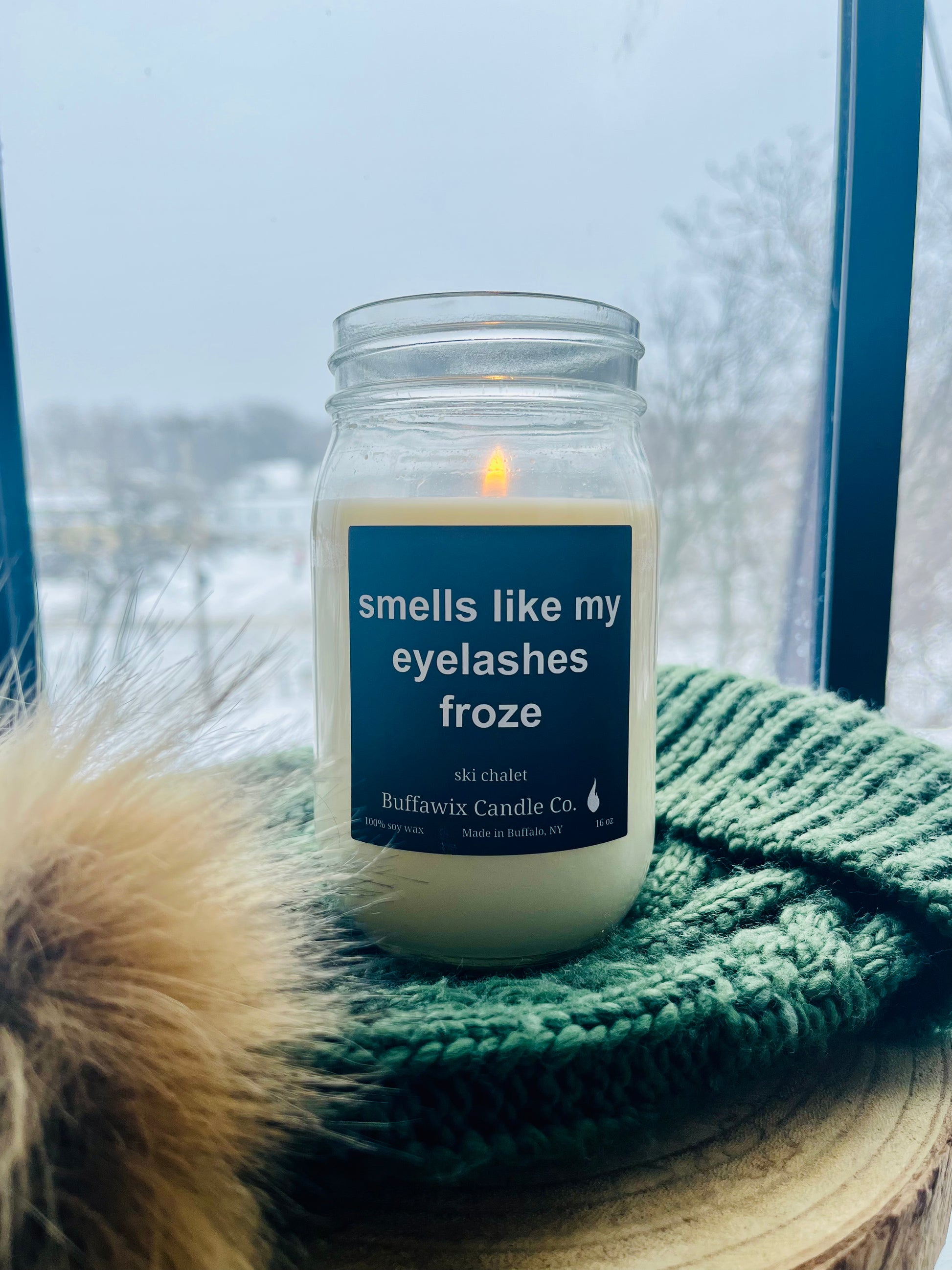 16oz winter survival smells like my eyelashes froze pure soy candle ...