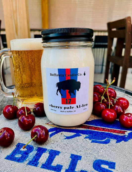 16oz cherry pale Al-Len pure soy candle