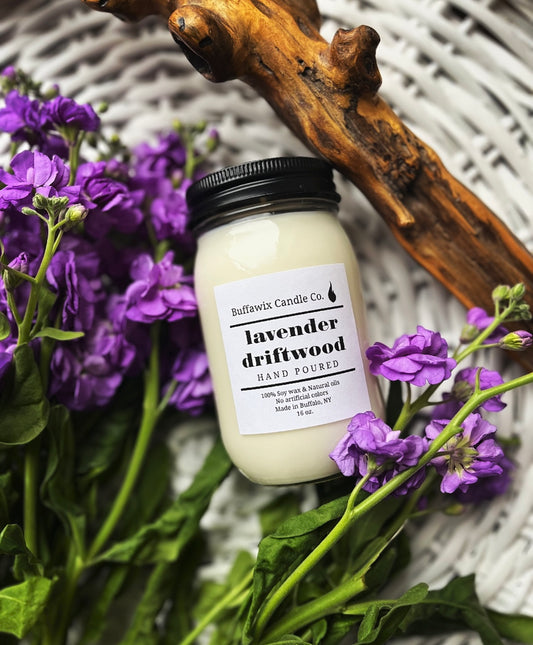 16oz lavender driftwood pure soy candle