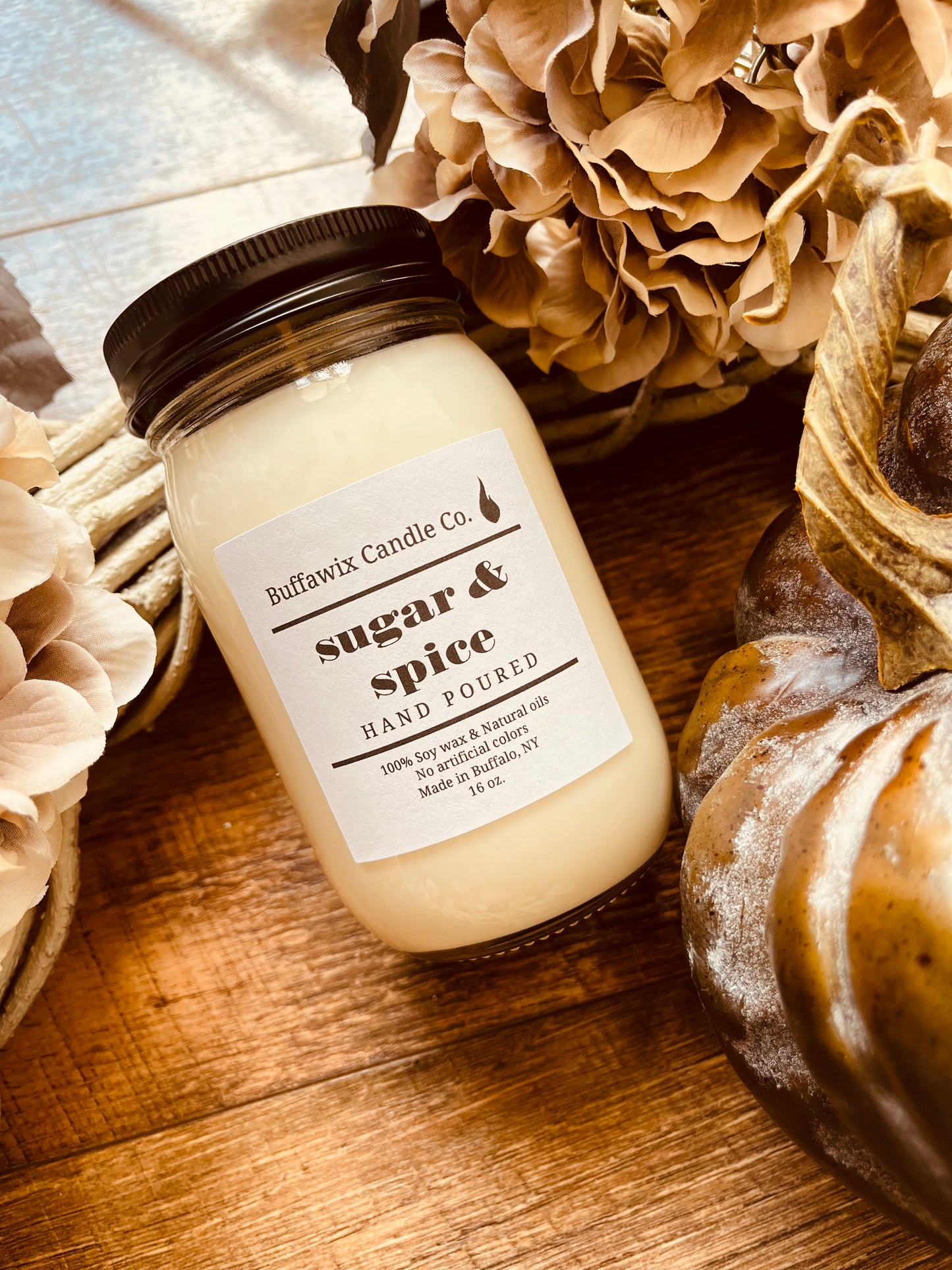 16oz sugar & spice pure soy candle