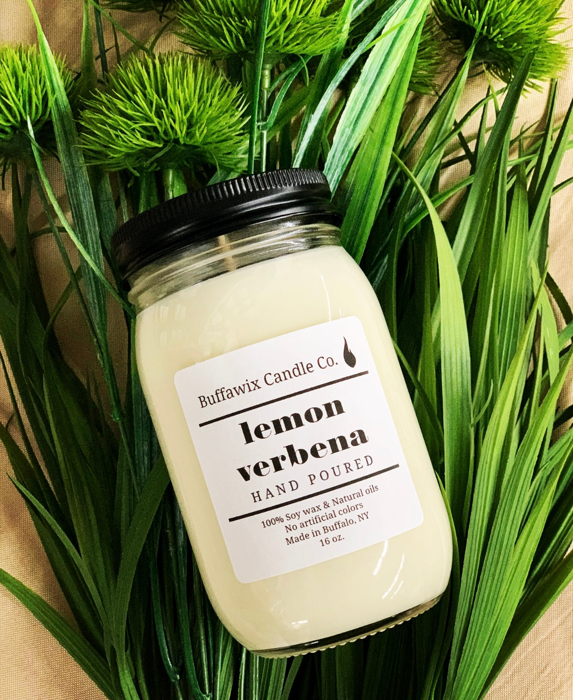 16oz lemon verbena soy candle